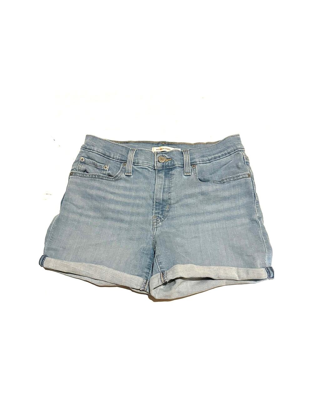 Levi's Light Wash Mid Length Denim Jean Shorts Women's 27